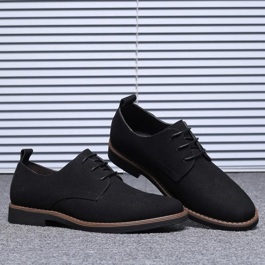 Plus Shoes Men Suede Leather Shoes Solid Color - ARCHSHOPE