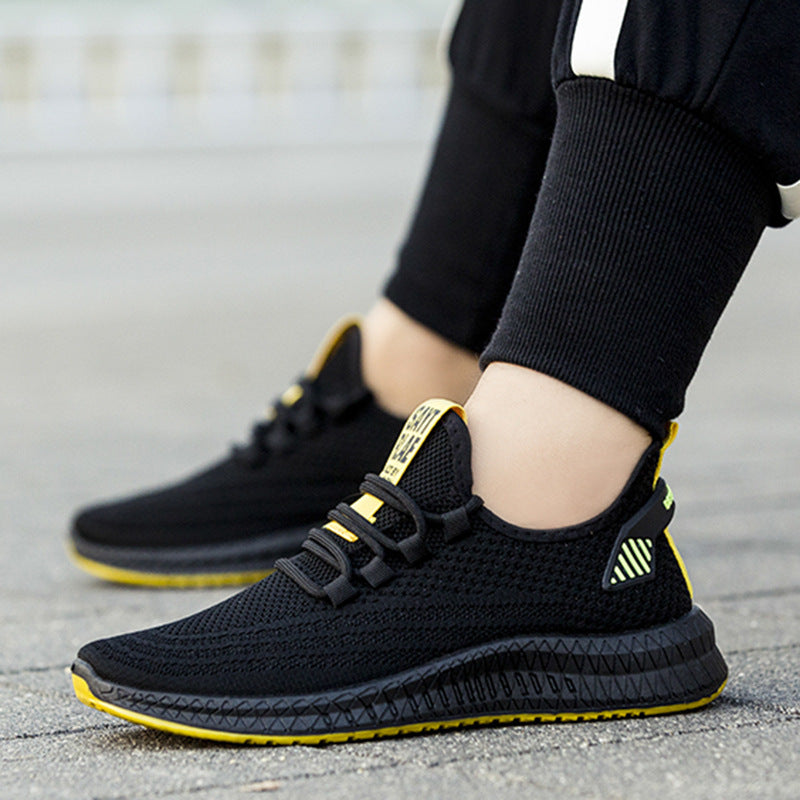 Chaussures pour hommes, baskets tissées volantes, chaussures décontractées