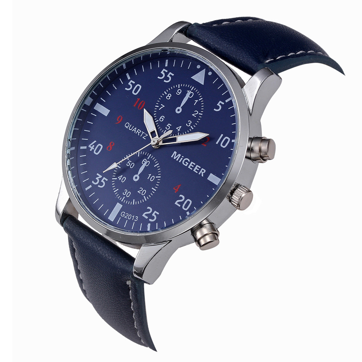MIGEER Retro Design Men Watches Casual PU Leather Band Analog Alloy Quartz Wrist Watch Relogio masculino montre homme Clock New - ARCHSHOPE