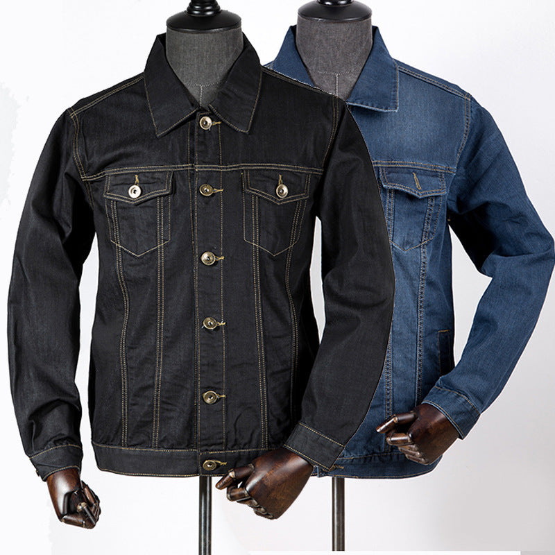 Veste en jean noire pour homme