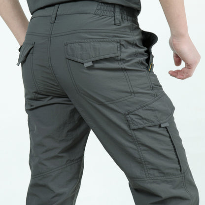 Pantalon cargo ample grande taille à poches multiples