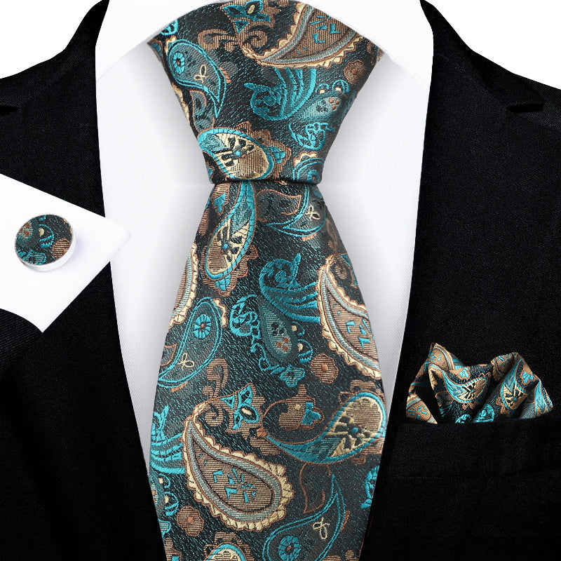 Jacquard-embroidered Cashew Flower Tie - ARCHSHOPE
