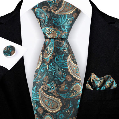 Jacquard-embroidered Cashew Flower Tie - ARCHSHOPE