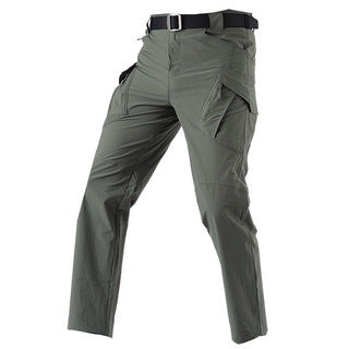 Lockere, schnelltrocknende Stretch-Cargohose mit Camouflage-Muster für Herren