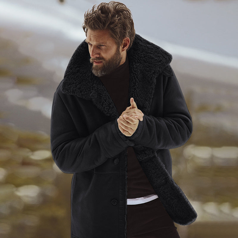 Warm mid-length men's coat - ARCHSHOPE