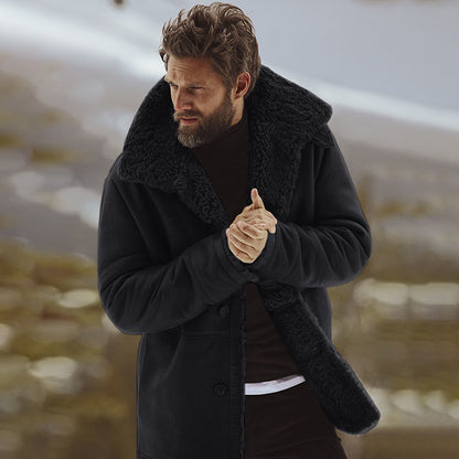 Warm mid-length men's coat - ARCHSHOPE