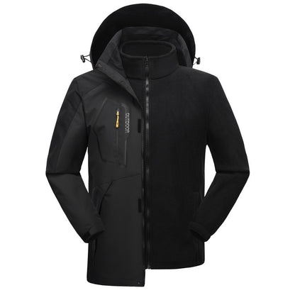 Winter Outdoor Drei-in-Eins-Mantel Warmhaltende Baumwollkleidung Shell-Jacke Baumwollgepolsterter Mantel Für Männer Und Frauen