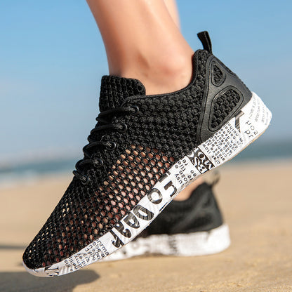 Lässige Herrenschuhe Atmungsaktive Sneakers Match Hollow Lace Board Schuhe