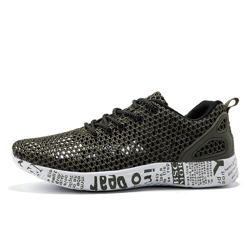 Lässige Herrenschuhe Atmungsaktive Sneakers Match Hollow Lace Board Schuhe