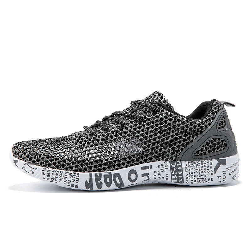 Lässige Herrenschuhe Atmungsaktive Sneakers Match Hollow Lace Board Schuhe
