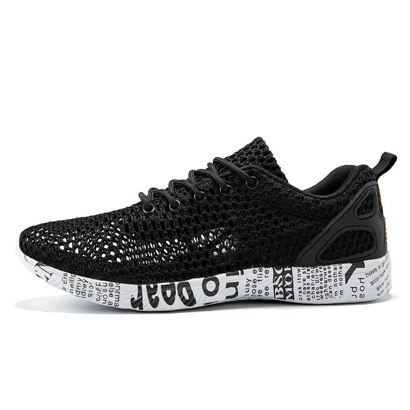 Lässige Herrenschuhe Atmungsaktive Sneakers Match Hollow Lace Board Schuhe