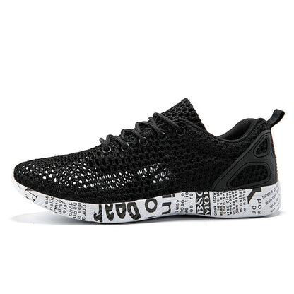 Lässige Herrenschuhe Atmungsaktive Sneakers Match Hollow Lace Board Schuhe