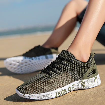 Lässige Herrenschuhe Atmungsaktive Sneakers Match Hollow Lace Board Schuhe