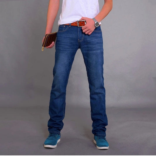 Jeans pour hommes Slim Straight Pantalons longs
