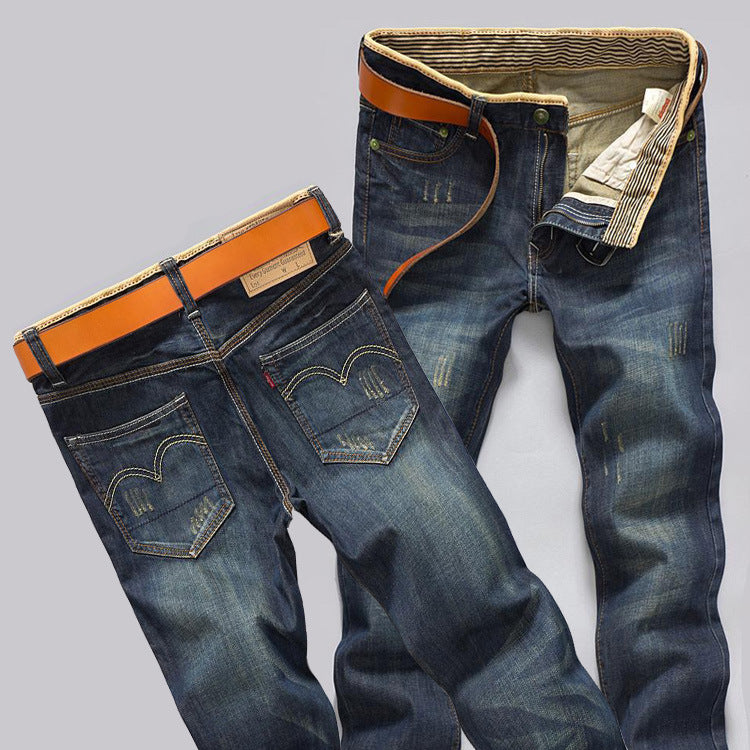 Herren Jeans Slim Straight Lange Hose