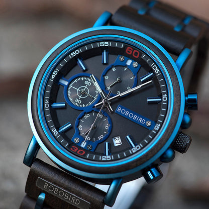 Men s Wooden Chronograph Watch - ARCHSHOPE