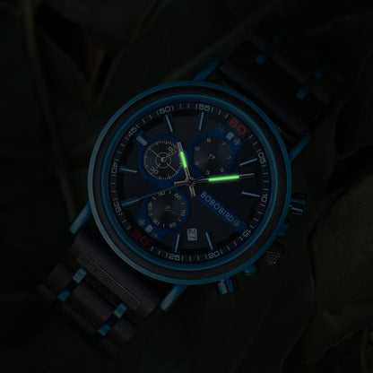 Men s Wooden Chronograph Watch - ARCHSHOPE