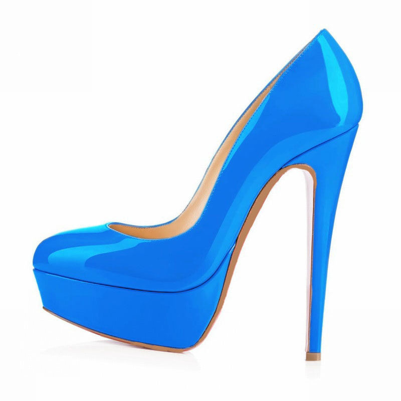 European And American Large Size High Heels Baotou Round Toe Women'S Shoes - ARCHSHOPE