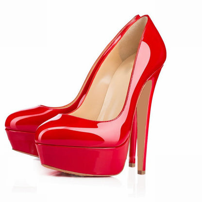 European And American Large Size High Heels Baotou Round Toe Women'S Shoes - ARCHSHOPE