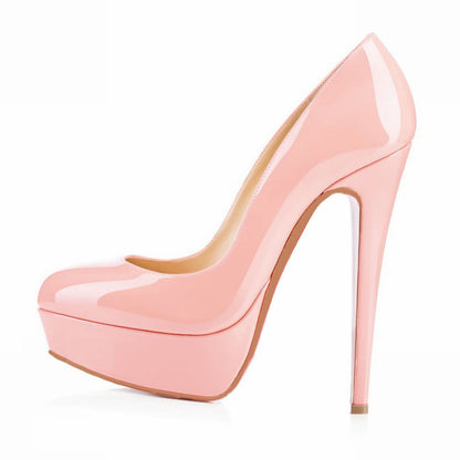 European And American Large Size High Heels Baotou Round Toe Women'S Shoes - ARCHSHOPE