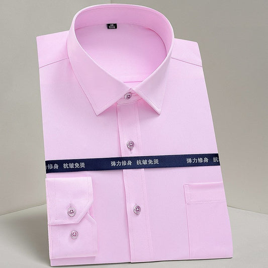 Chemise décontractée à rayures verticales pour homme