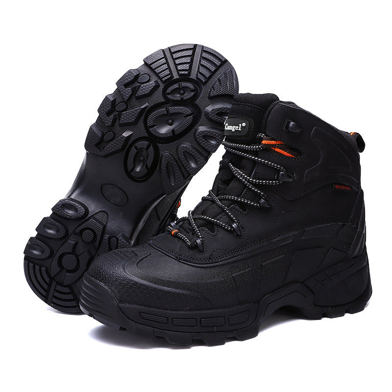 High-Top-Stiefel mit verschleißfester Stahlsohle für Herren, Outdoor-Wüstenstiefel, taktische Stiefel, bruchsichere Sicherheitsstiefel