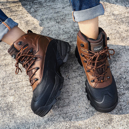 High-Top-Stiefel mit verschleißfester Stahlsohle für Herren, Outdoor-Wüstenstiefel, taktische Stiefel, bruchsichere Sicherheitsstiefel