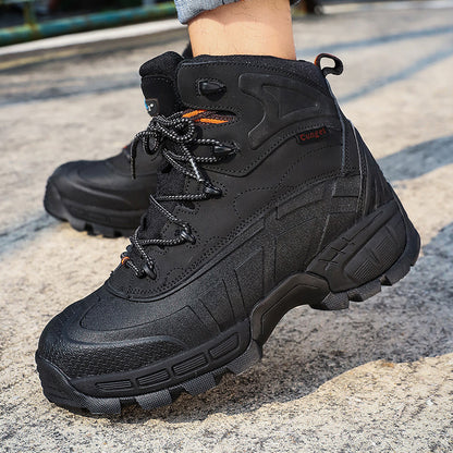 High-Top-Stiefel mit verschleißfester Stahlsohle für Herren, Outdoor-Wüstenstiefel, taktische Stiefel, bruchsichere Sicherheitsstiefel