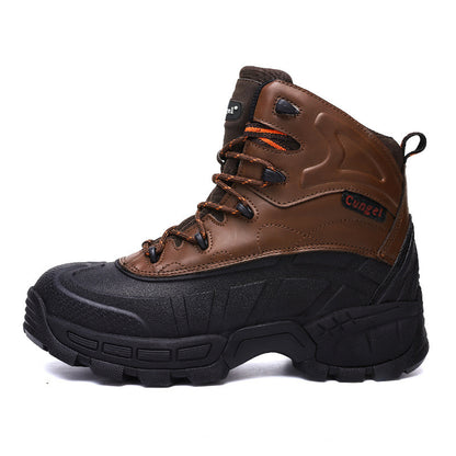 High-Top-Stiefel mit verschleißfester Stahlsohle für Herren, Outdoor-Wüstenstiefel, taktische Stiefel, bruchsichere Sicherheitsstiefel