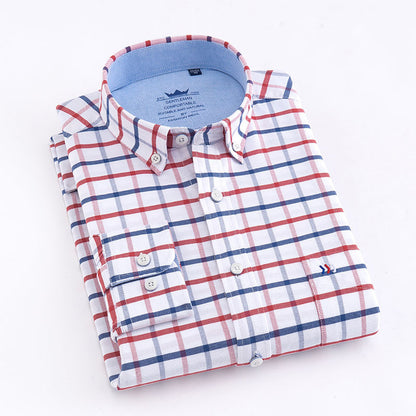 Long-sleeved Business Casual Non-iron Professional Plaid Shirt