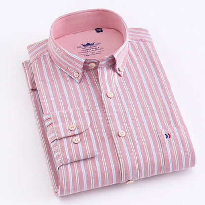 Long-sleeved Business Casual Non-iron Professional Plaid Shirt