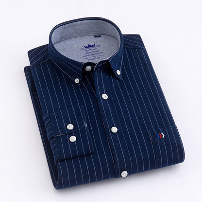 Long-sleeved Business Casual Non-iron Professional Plaid Shirt