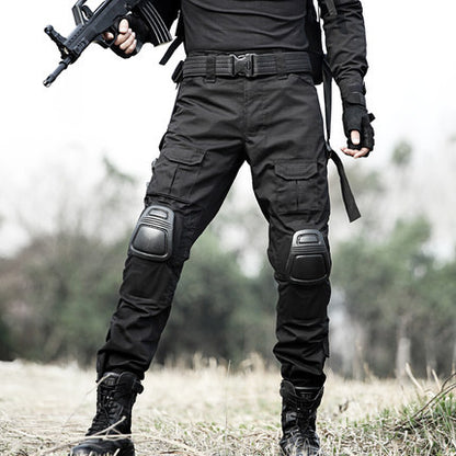 Pantalon tactique militaire quatre saisons CP Camouflage Noir Motif Python Grenouille Pantalon Salopette