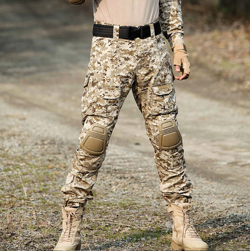 Pantalon tactique militaire quatre saisons CP Camouflage Noir Motif Python Grenouille Pantalon Salopette