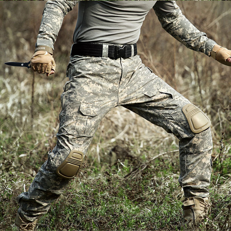Pantalon tactique militaire quatre saisons CP Camouflage Noir Motif Python Grenouille Pantalon Salopette