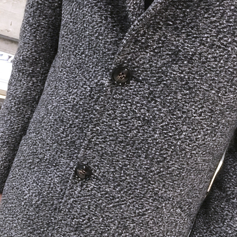 Außenhandelsdaten Verkaufen Durch Herbst Neue Mittellange Windjacke Koreanischen männer Wollmantel männer Große Größe Mantel Männlichen NF06