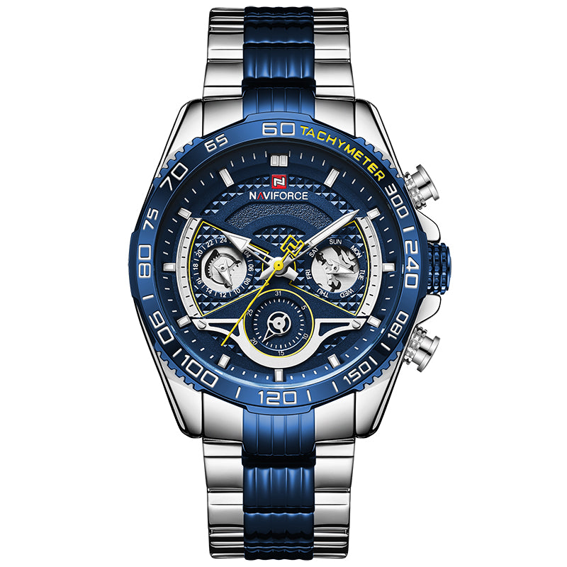 Lingxiang 9185 Men'S Watch Six-Pin Steel Band Watch Men'S Watch Calendar Watch Sports Watch - ARCHSHOPE