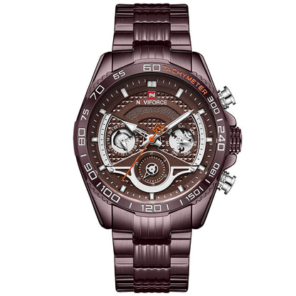 Lingxiang 9185 Men'S Watch Six-Pin Steel Band Watch Men'S Watch Calendar Watch Sports Watch - ARCHSHOPE