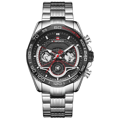 Lingxiang 9185 Men'S Watch Six-Pin Steel Band Watch Men'S Watch Calendar Watch Sports Watch - ARCHSHOPE