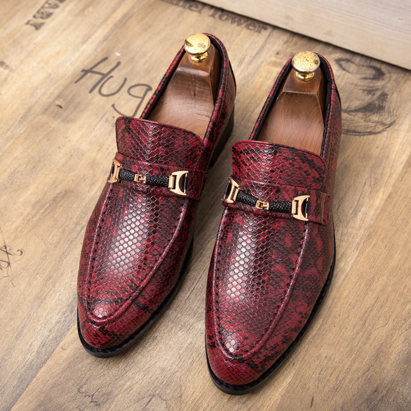 Chaussures pour hommes, chaussures en cuir pour coiffeurs rouges, chaussures de mariage pour hommes