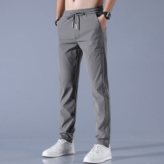Ice Silk Pants Men'S Summer Thin Casual Pants Loose Straight Breathable - ARCHSHOPE