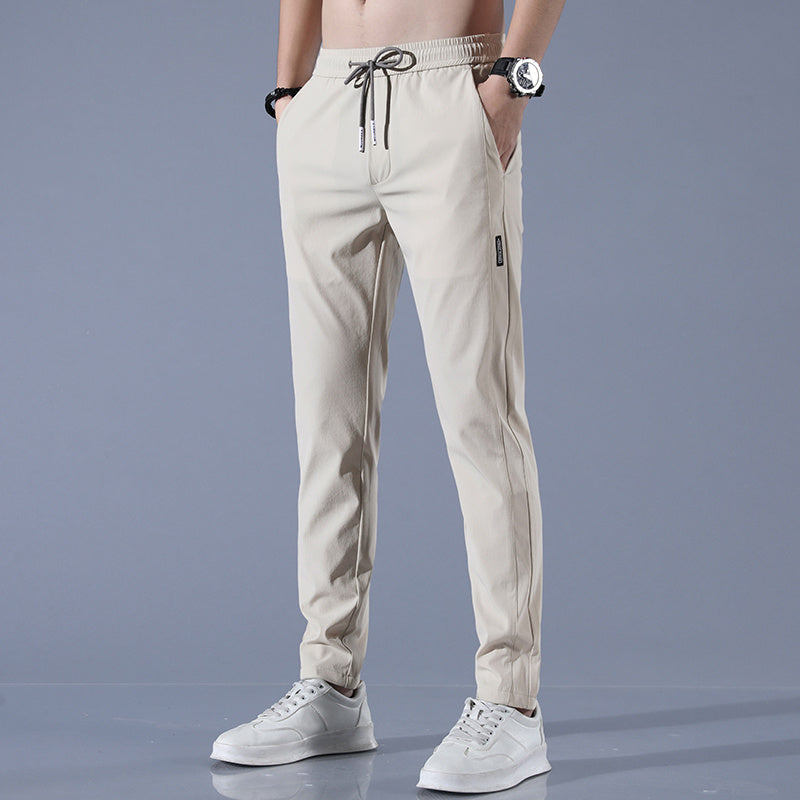 Ice Silk Pants Herren Sommer Dünne Freizeithose Lose Gerade Atmungsaktiv