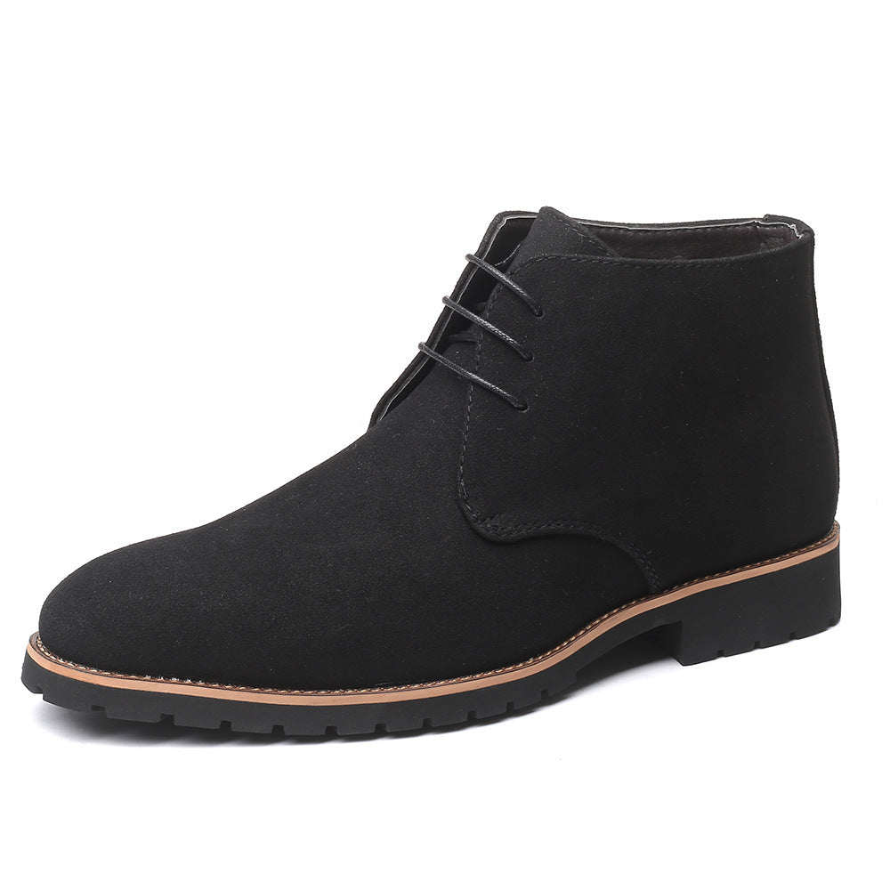 Spitz zulaufende Freizeitstiefel aus Leder