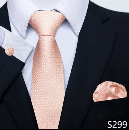Men's Creative All-match Business Formal Wear Tie Scarf Cuff Buckle Set - ARCHSHOPE