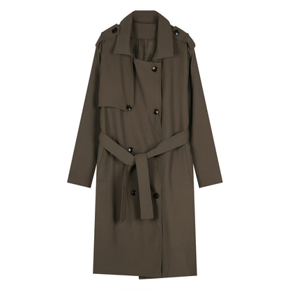 Zweireihiger einfacher Trenchcoat Herrengürtel