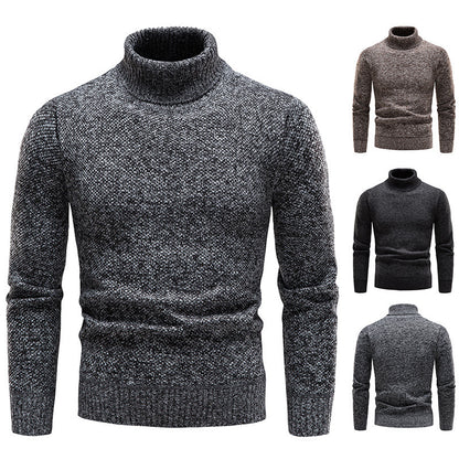 Pull à col roulé extérieur pour homme