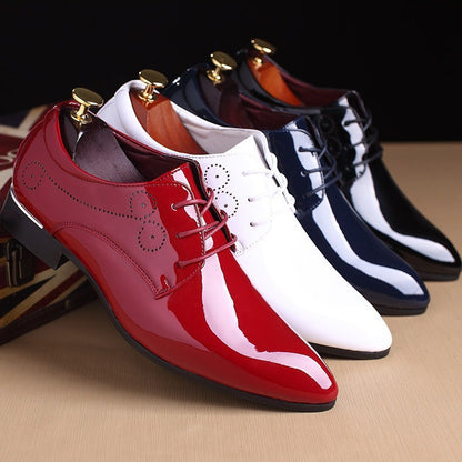 Men Leather Shoes Men Business Casual Dress Shoes Business Casual Leather Shoes Slip-on Black Driving Shoe For Men - ARCHSHOPE