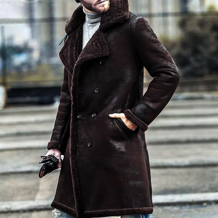 Manteau de fourrure rembourré pour homme