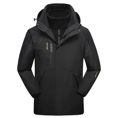 Winter Outdoor Drei-in-Eins-Mantel Warmhaltende Baumwollkleidung Shell-Jacke Baumwollgepolsterter Mantel Für Männer Und Frauen