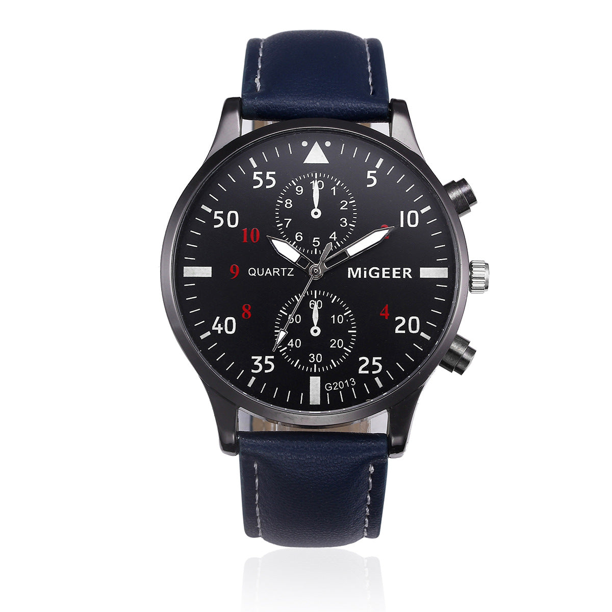 MIGEER Retro Design Men Watches Casual PU Leather Band Analog Alloy Quartz Wrist Watch Relogio masculino montre homme Clock New - ARCHSHOPE